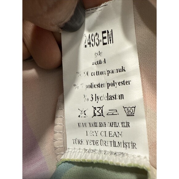 Gdg Actuel Blouse Womens Small Multicolor Abstract Artsy Bishop Sleeve Loose Top - Picture 11 of 11